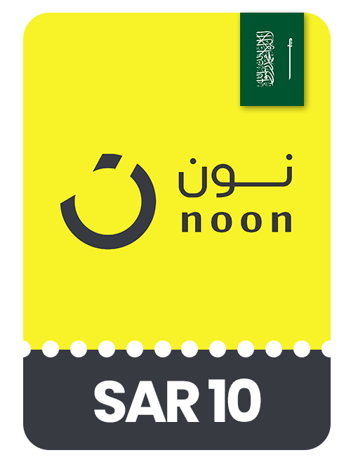 Noon KSA Gift Card value of 10 SAR