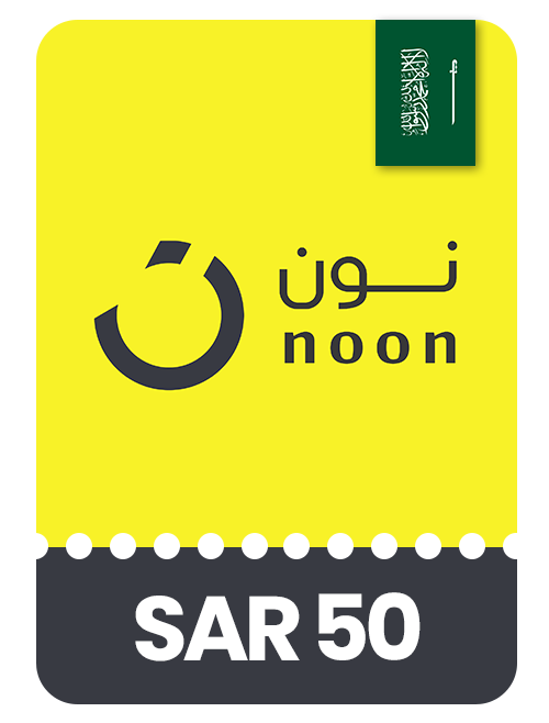 Noon KSA Gift Card value of 50 SAR