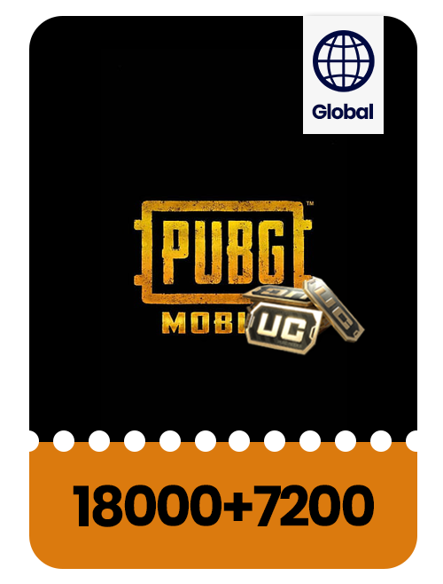 Pubg 18000 UC + 7200 UC Gift Card Global