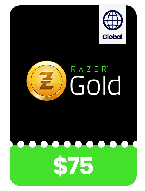 Razer Gold Gift Card value of $75 USA