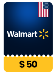 Walmart USA Gift Card value of $50